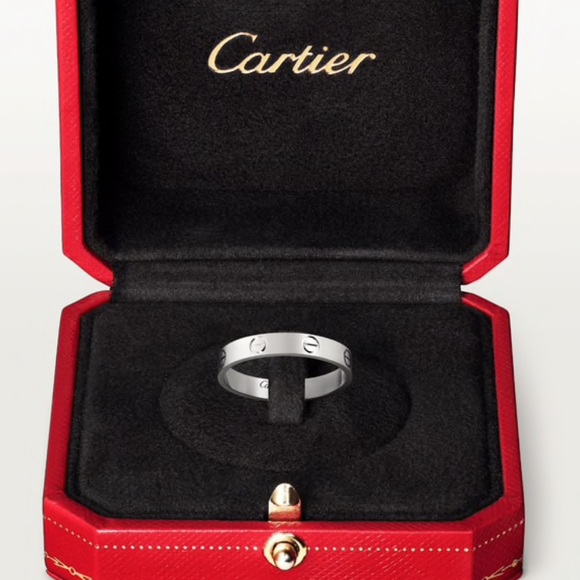 Cartier Love Wedding Band Size 5.25 White Gold - Picture 2 of 13